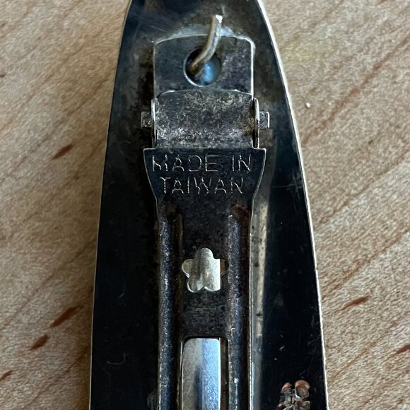 Beautiful Vintage Alpaca Silver Mexico Geometric Hair Barrett - Picture 5 of 7